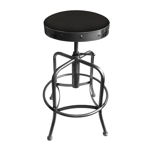 Adjustable Stool, Clear Coat Finish, Canter Espresso Seat